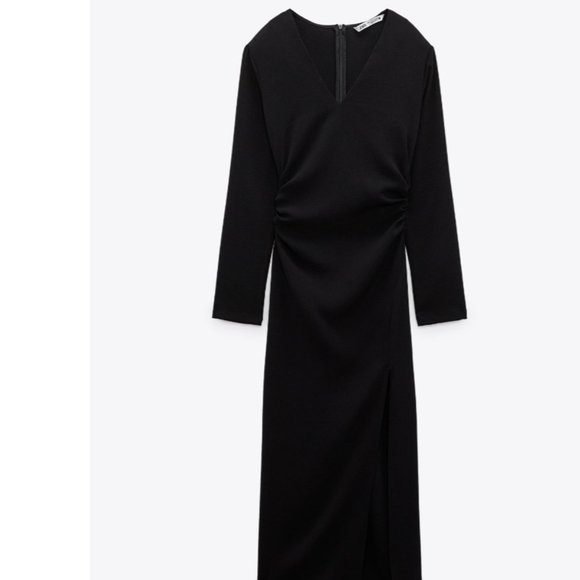 Zara Black Midi Dress - Picture 8 of 9